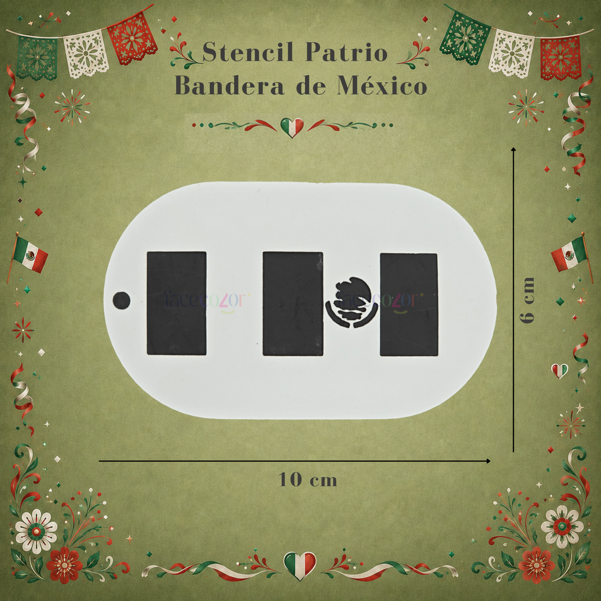 Stencil Bandera de México