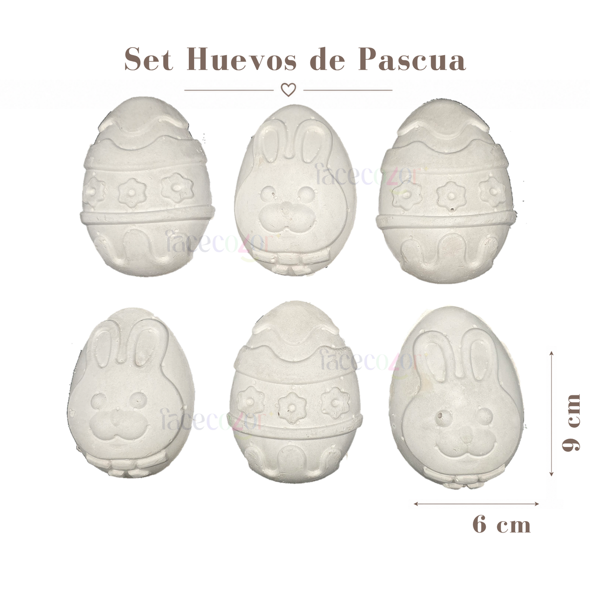 Figura de cerámica Set Huevos de Pascua (Venta en Conjunto)
