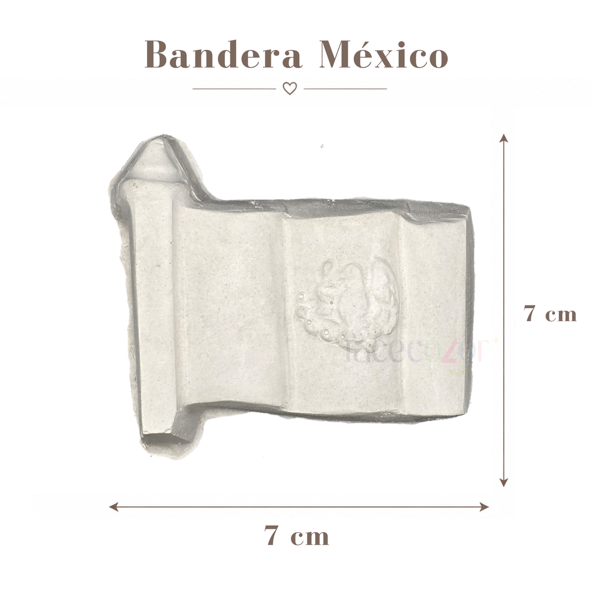 Figura de cerámica Bandera de México (Venta en individual)