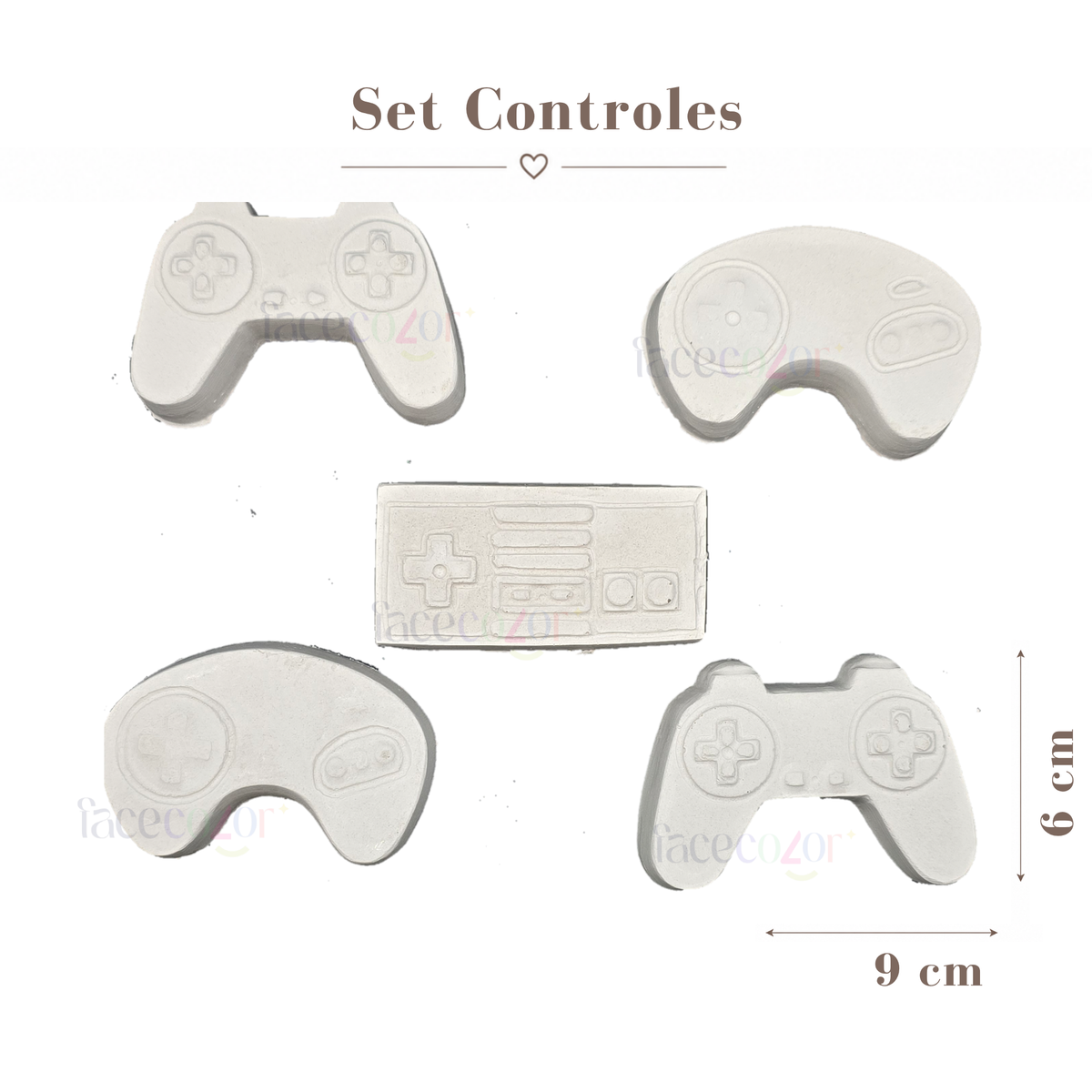 Figura de cerámica Set Controles (Venta en Conjunto)