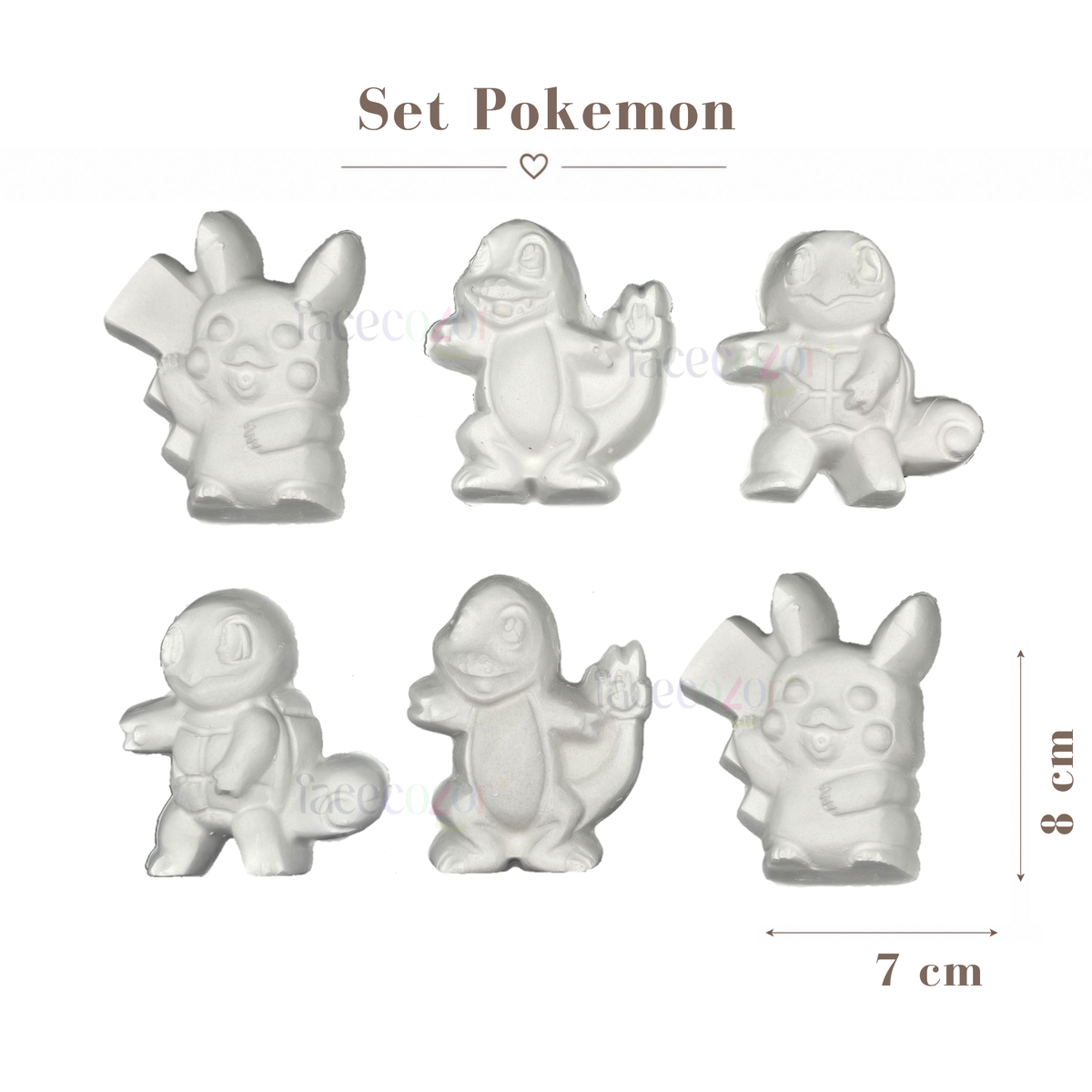 Figura de cerámica Set Pokemon (Venta en Conjunto)