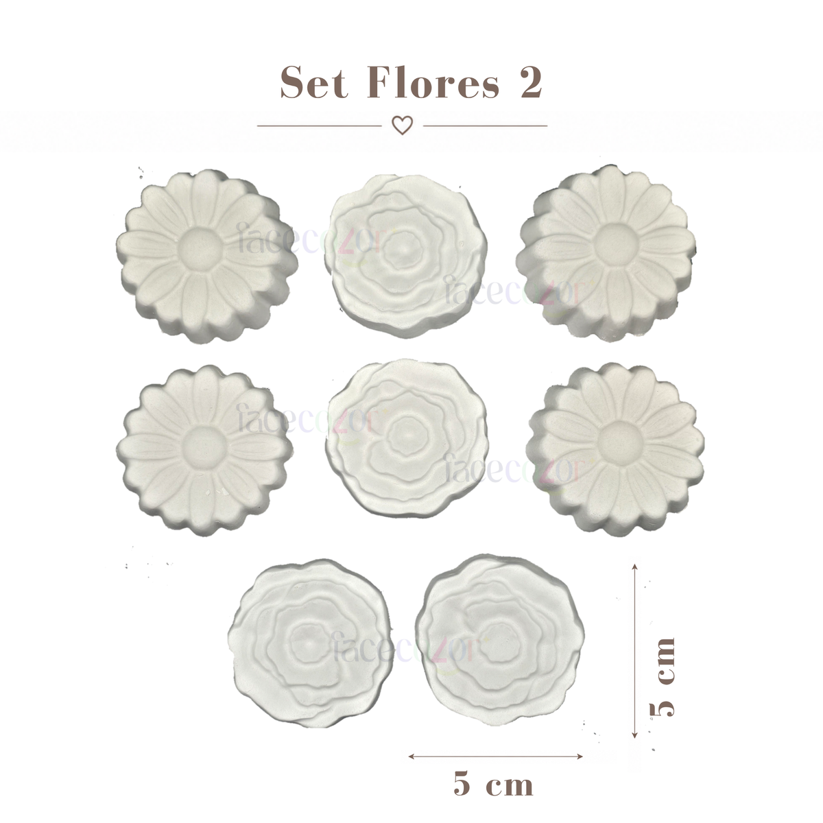 Figura de cerámica Set Flores 2 (Venta en Conjunto)