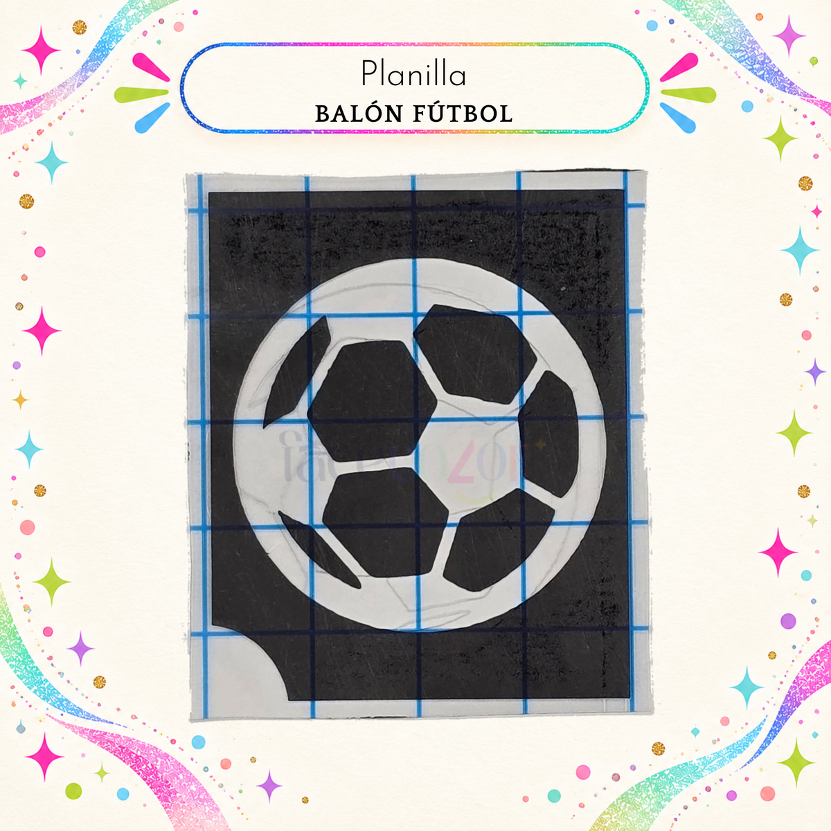 Plantilla Adhesiva - Balón Fútbol (uso individual)