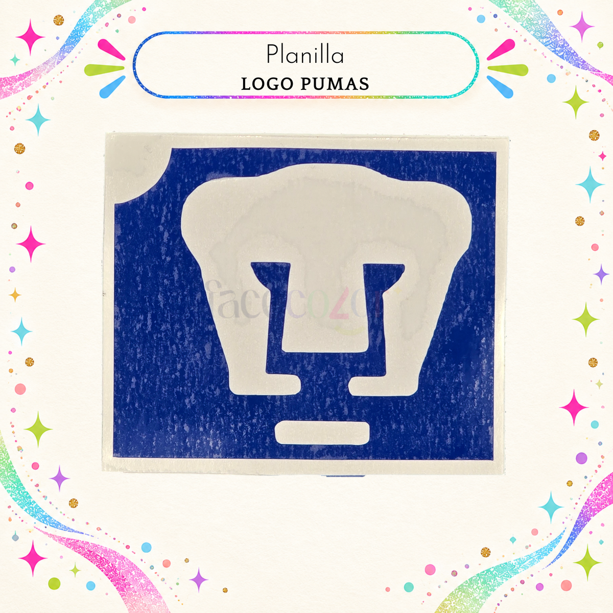 Plantilla Adhesiva - Logo Pumas (uso individual)