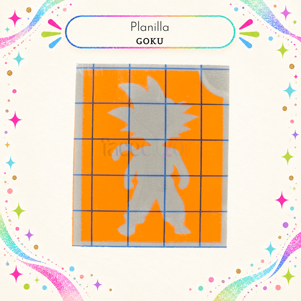 Plantilla Adhesiva - Goku (uso individual)