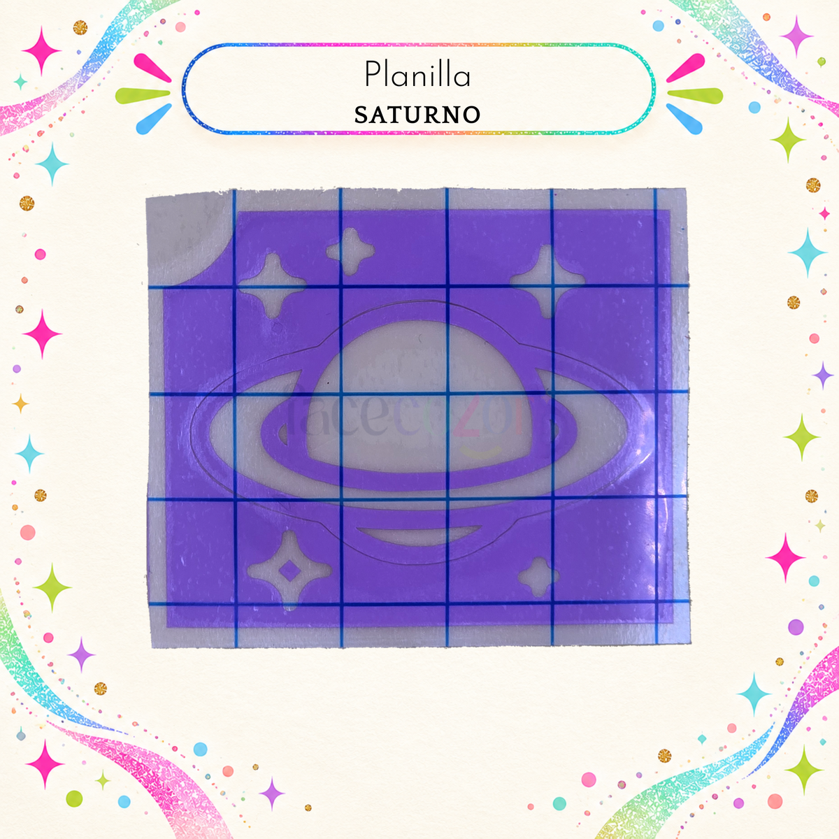 Plantilla Adhesiva - Saturno (uso individual)
