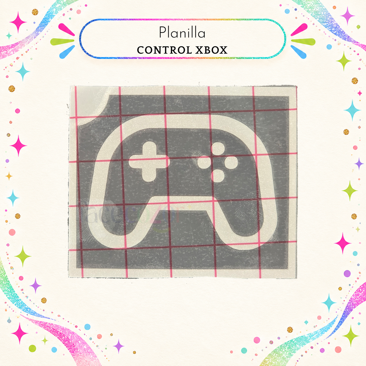 Plantilla Adhesiva - Control Xbox (uso individual)