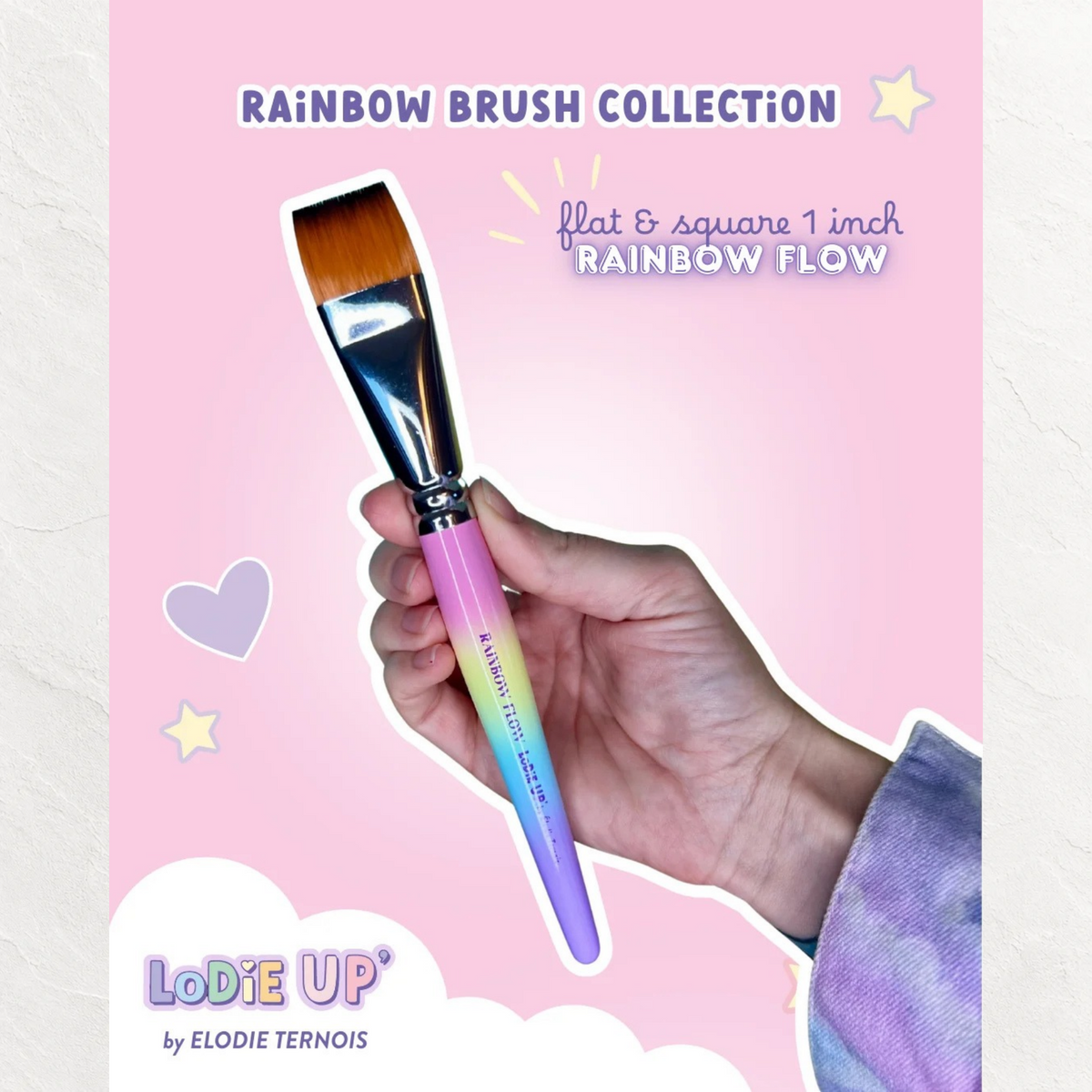 LodieUp Brush - Rainbow Flow 1"