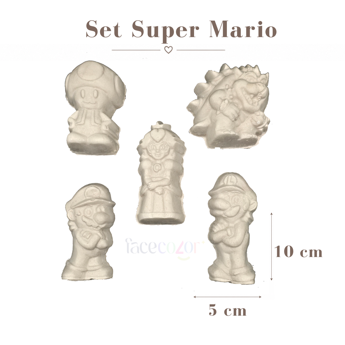 Figura de cerámica Set Super Mario (Venta en Conjunto)