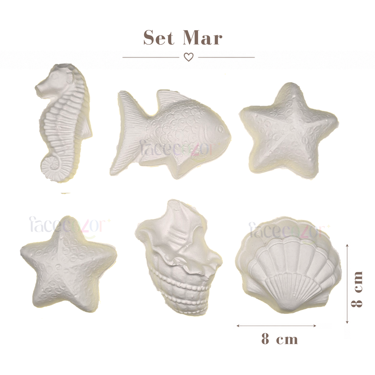 Figura de cerámica Set Mar (Venta en Conjunto)