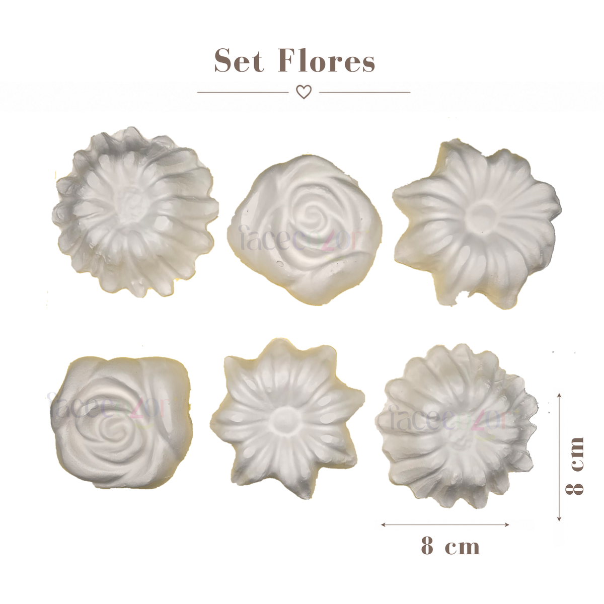Figura de cerámica Set Flores (Venta en Conjunto)