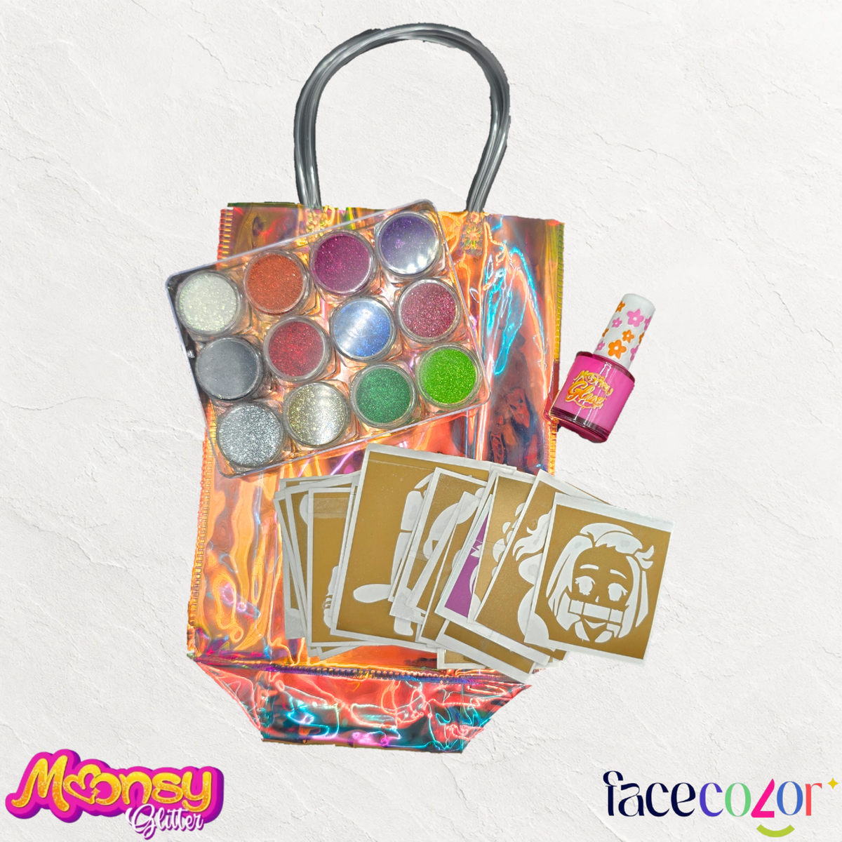 Kit Glitter Tattoo Moonsy Glitter