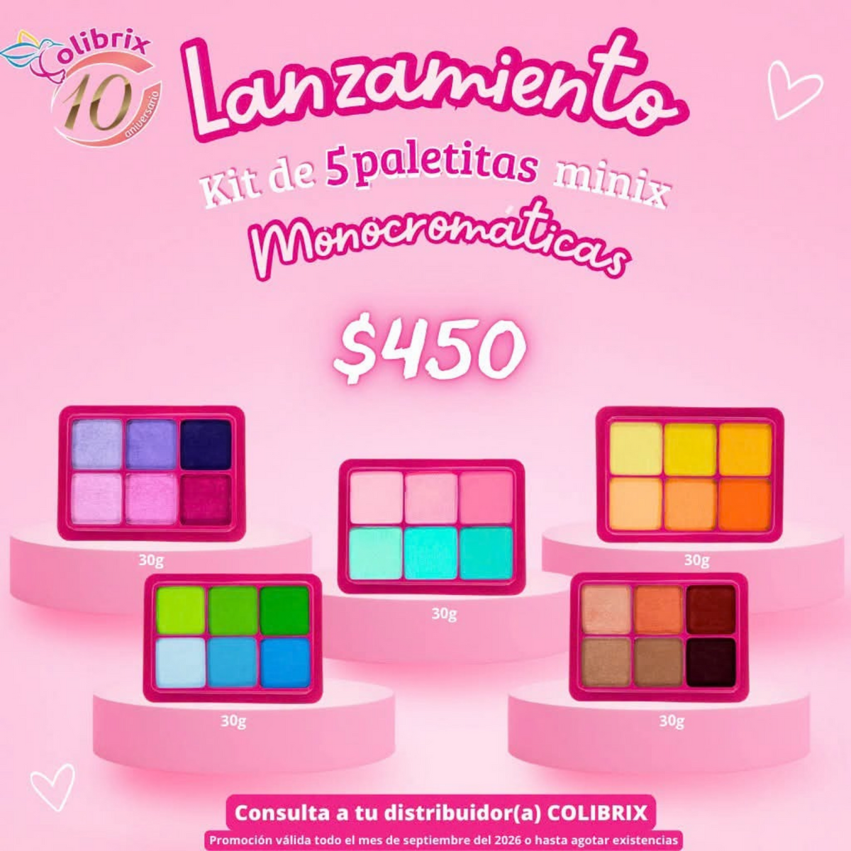 Kit 5 Paletitas MINIX Colibrix
