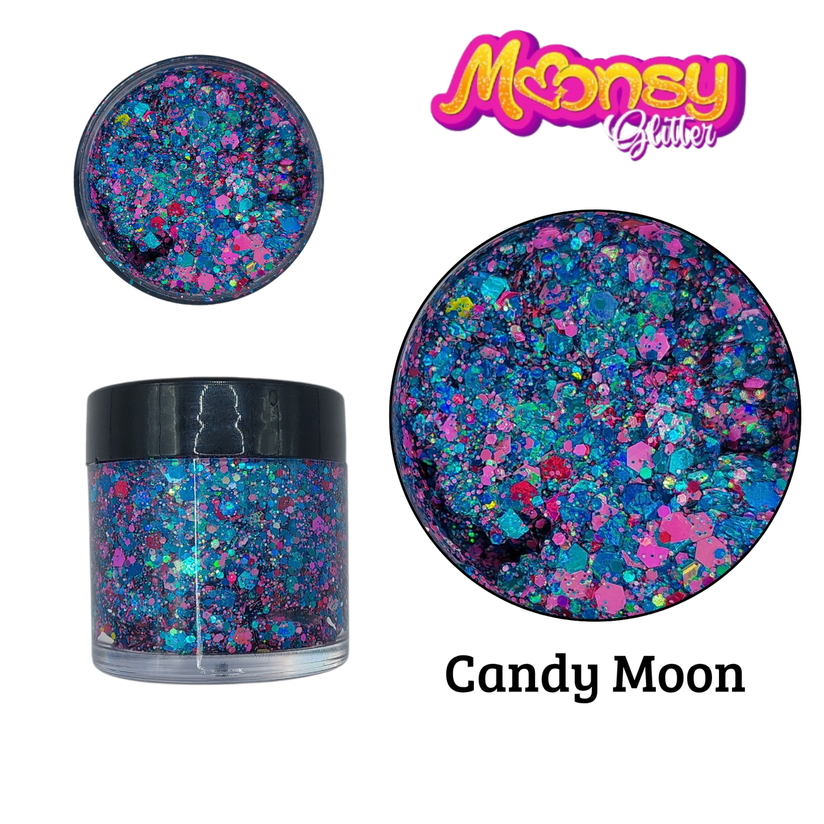 Variedad Onza Moonsy Glitter - Base Gel (venta por invdividual)