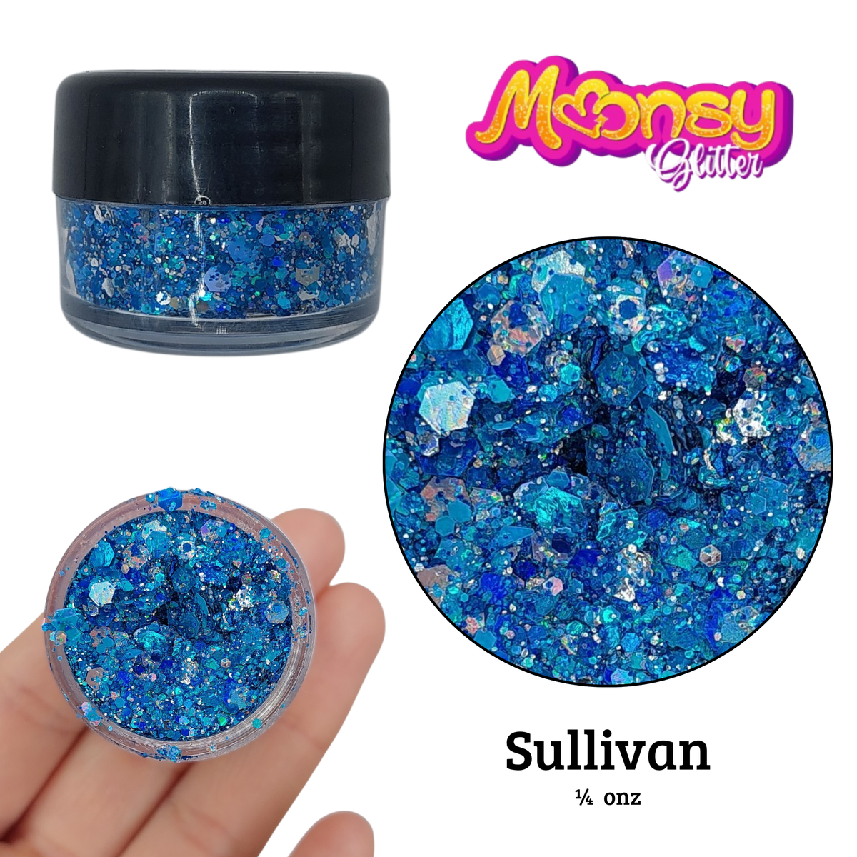 Variedad 1/4 Oz Moonsy Glitter - Base Gel (venta por individual)