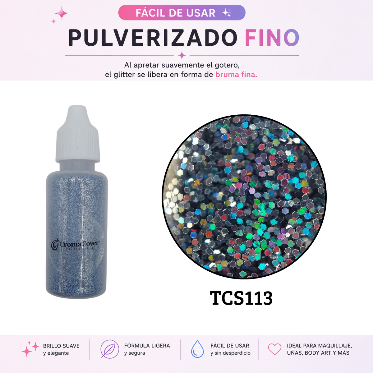 Atomizador de Glitter Cosmético 10 g – CromaCover