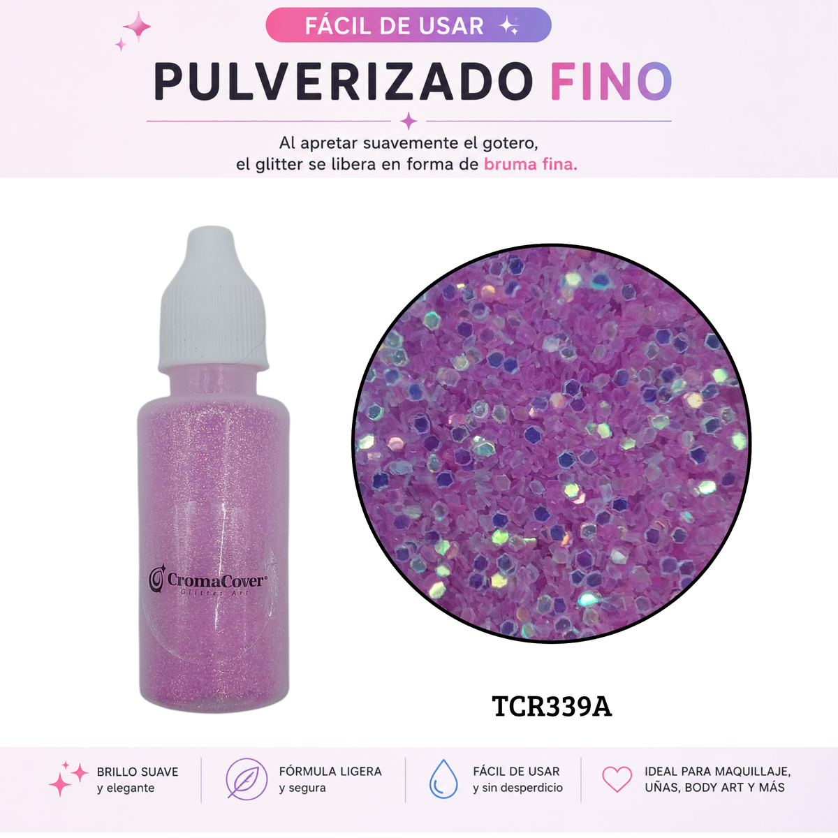 Atomizador de Glitter Cosmético 10 g – CromaCover