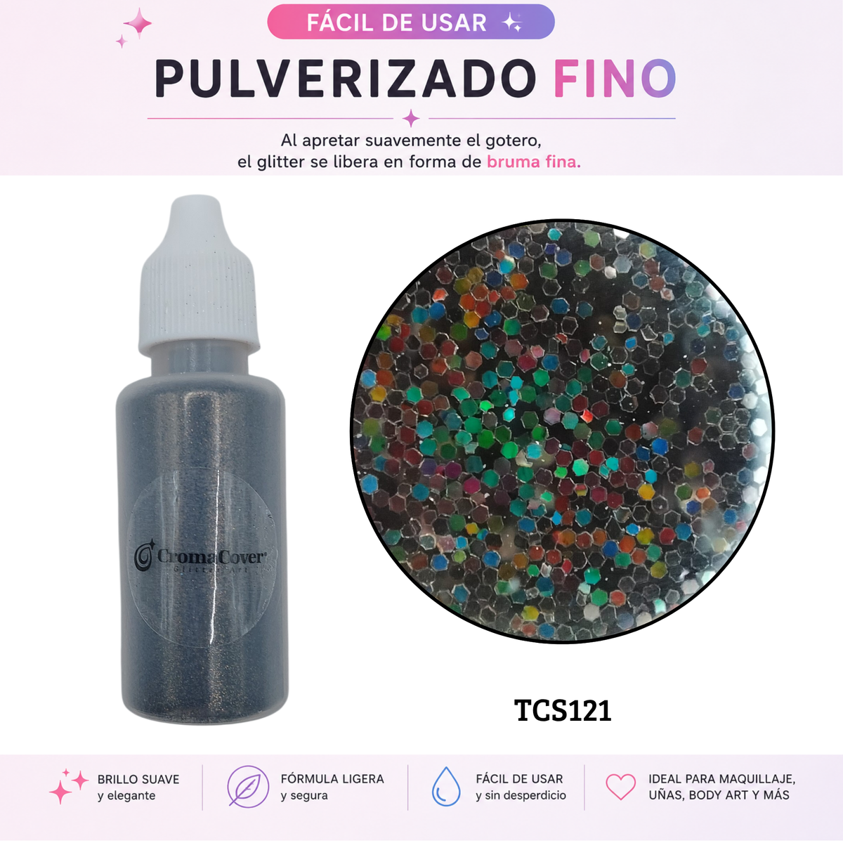 Atomizador de Glitter Cosmético 10 g – CromaCover