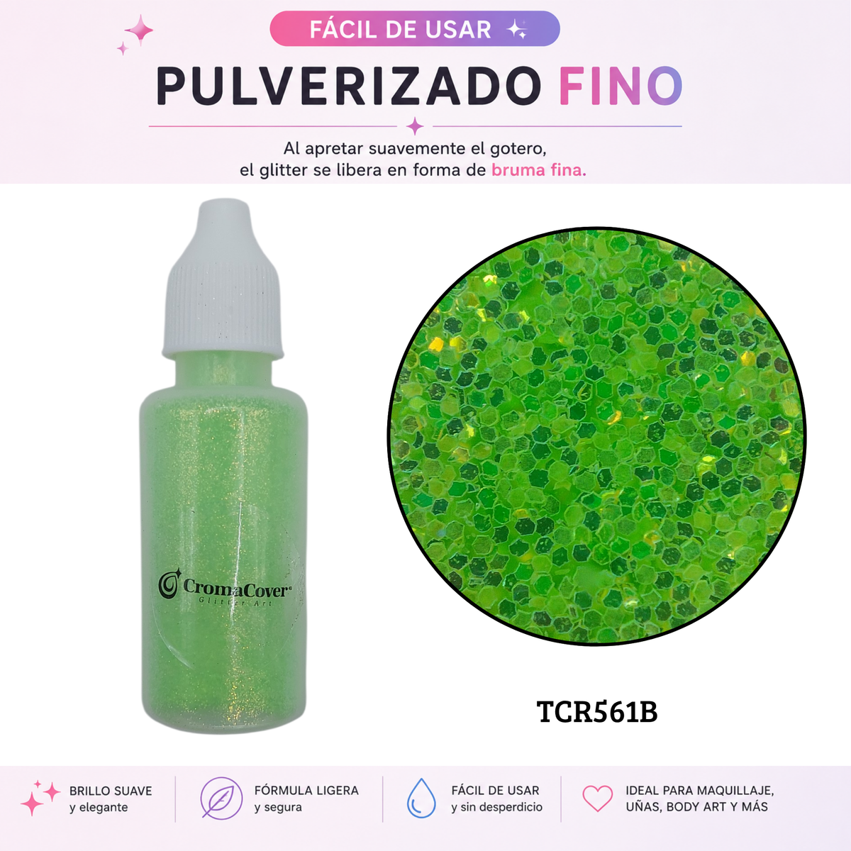 Atomizador de Glitter Cosmético 10 g – CromaCover