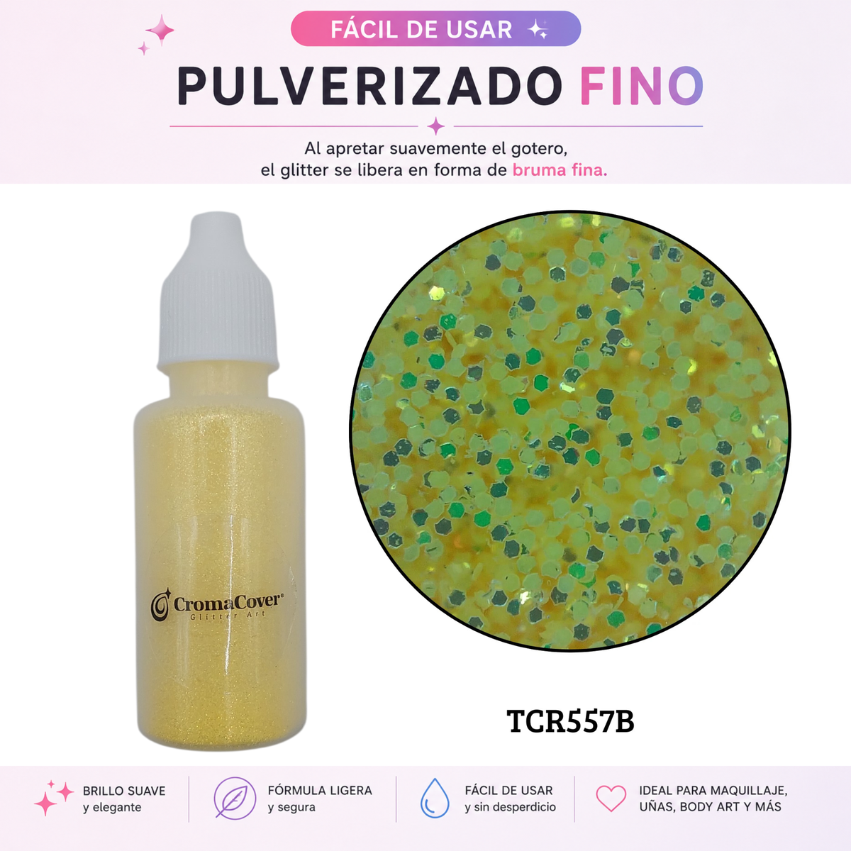 Atomizador de Glitter Cosmético 10 g – CromaCover