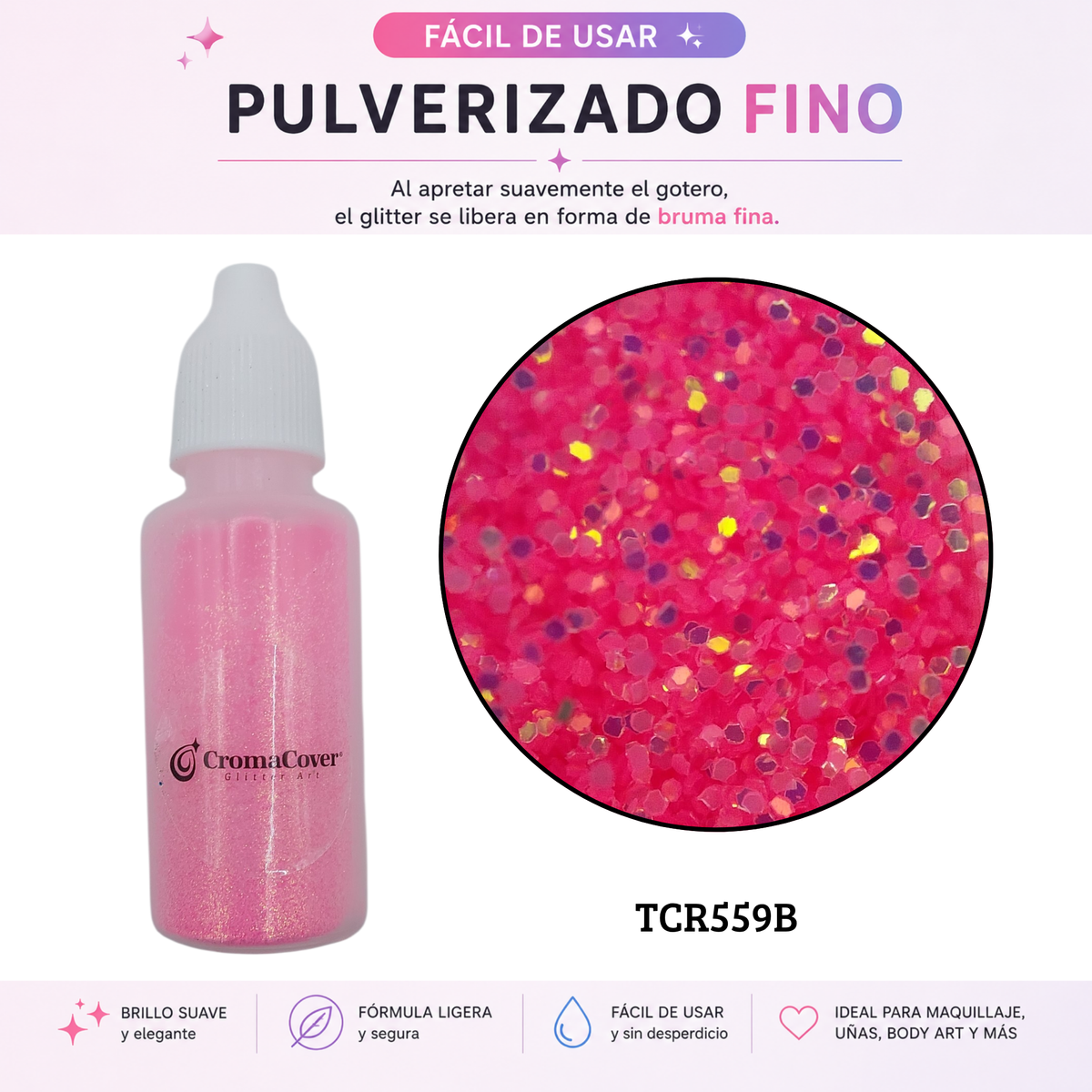 Atomizador de Glitter Cosmético 10 g – CromaCover