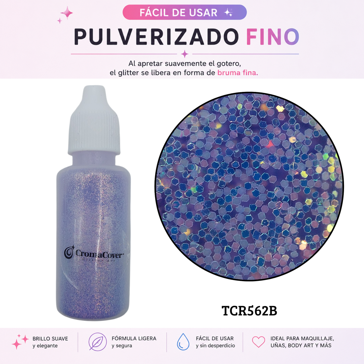 Atomizador de Glitter Cosmético 10 g – CromaCover