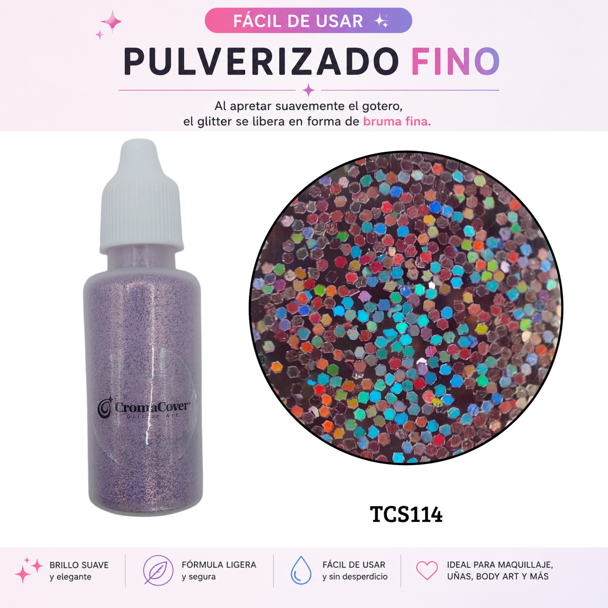 Atomizador de Glitter Cosmético 10 g – CromaCover