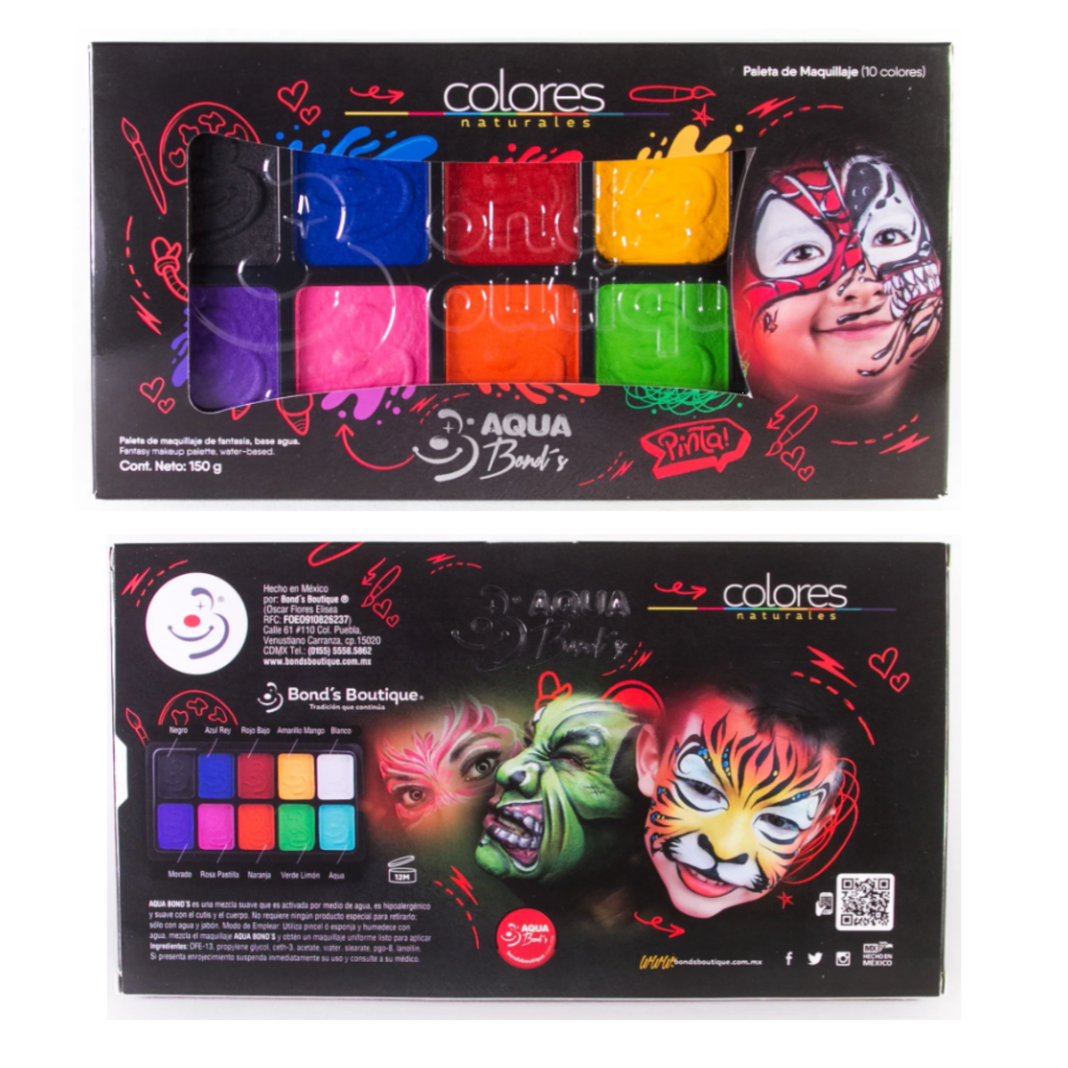 Paleta base agua Aqua Bonds – 10 Colores mate - pastel