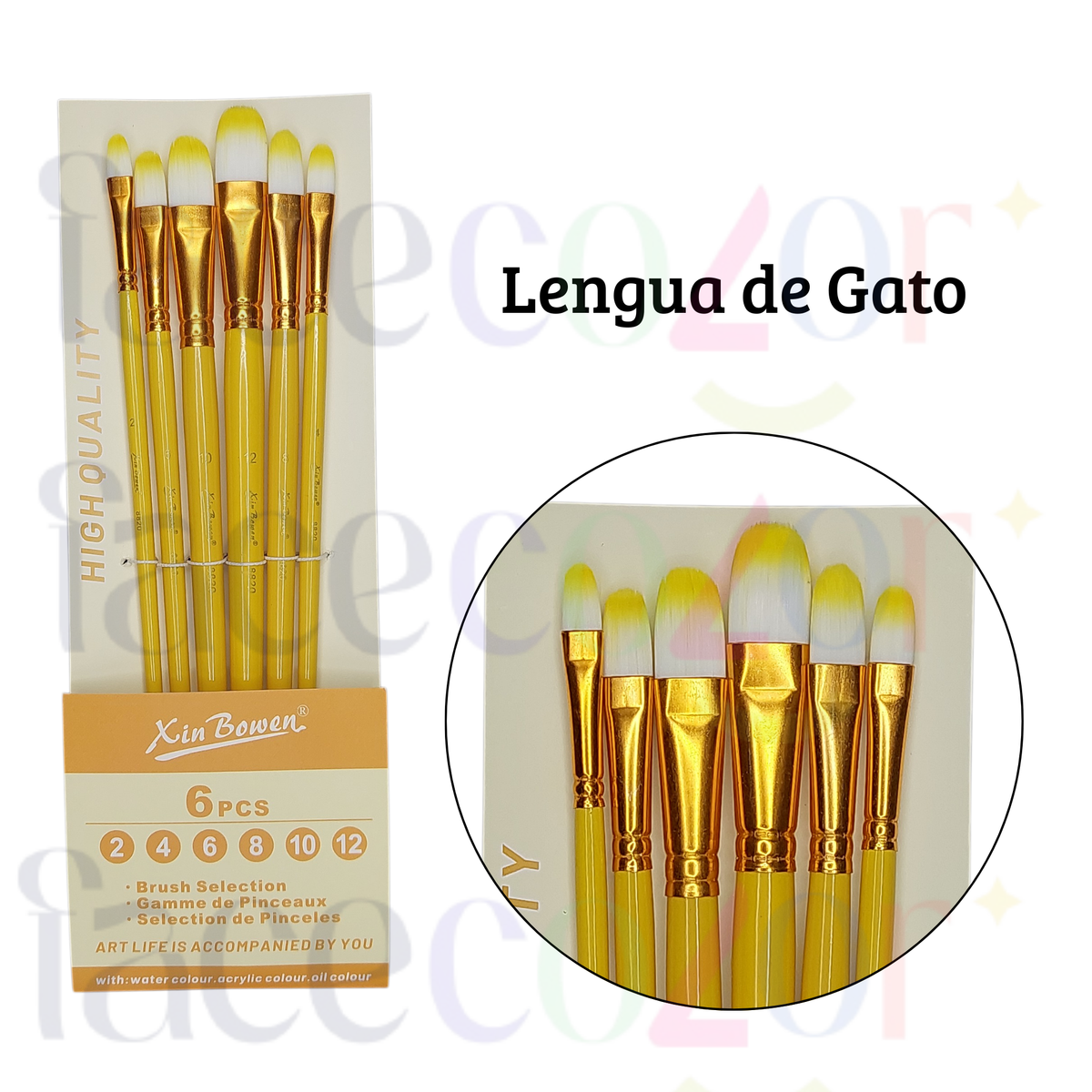 Set Pinceles Amarillo