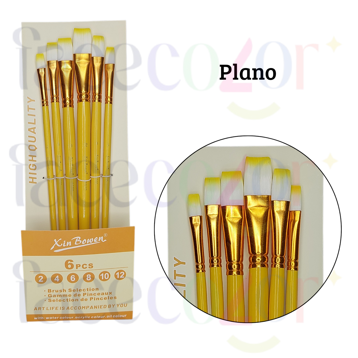 Set Pinceles Amarillo