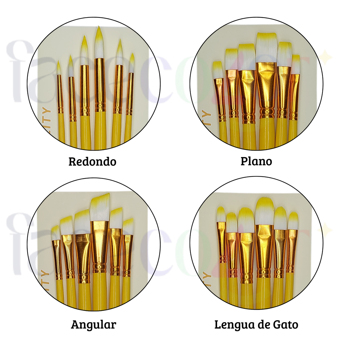 Set Pinceles Amarillo