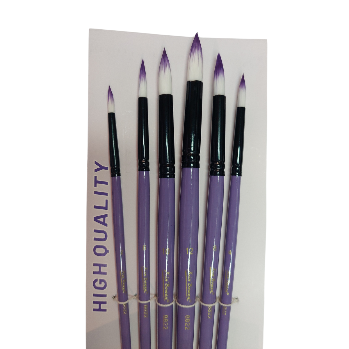 Set Pinceles Morado Filbert o Redondo