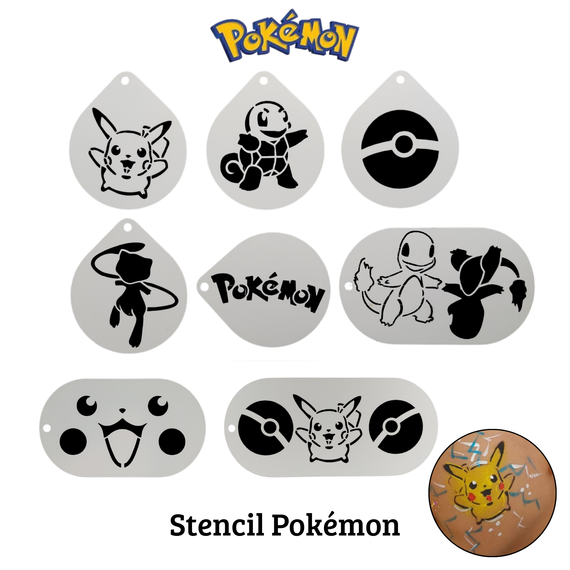 Stencil Pokemon (venta por individual)