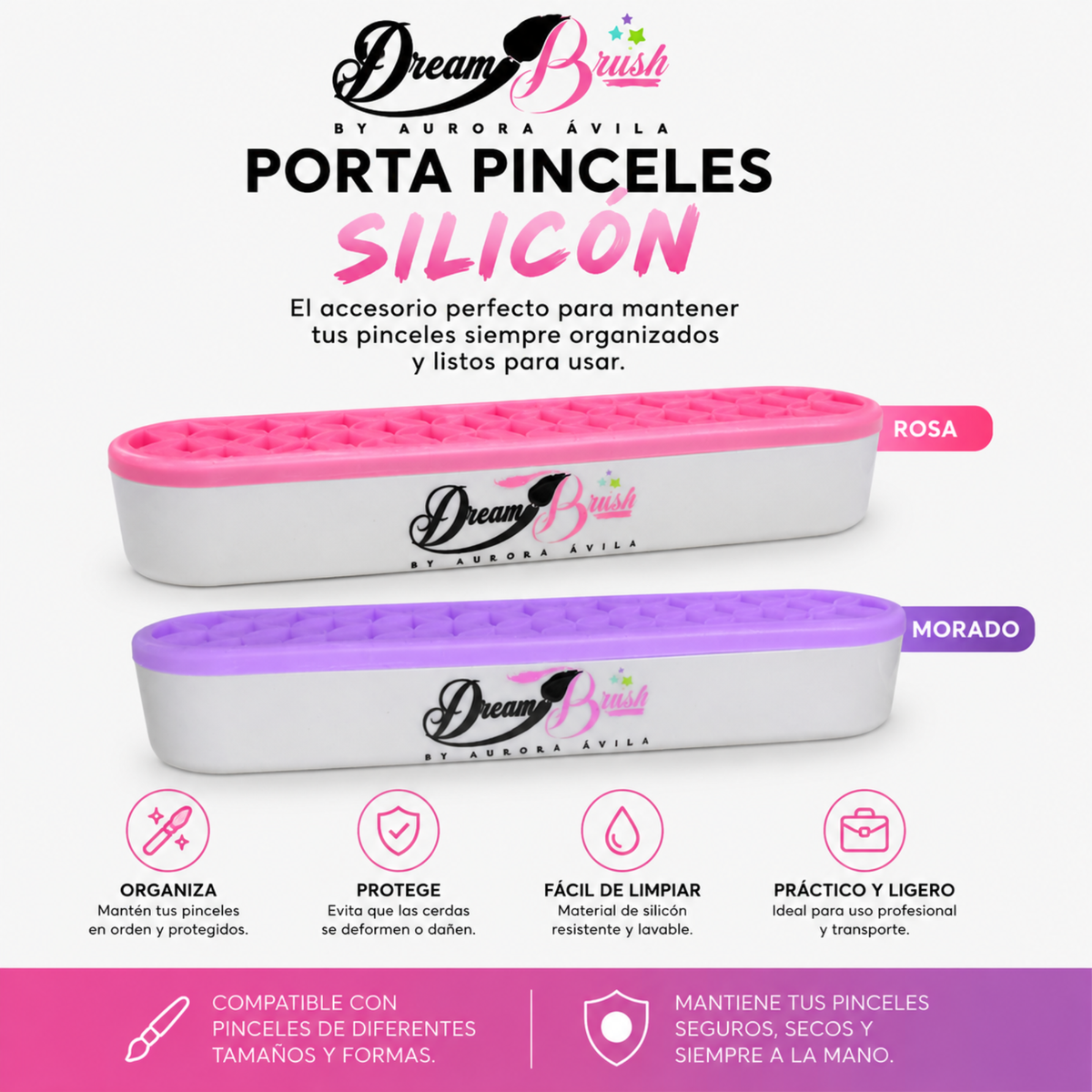 Porta Pincel de Silicon