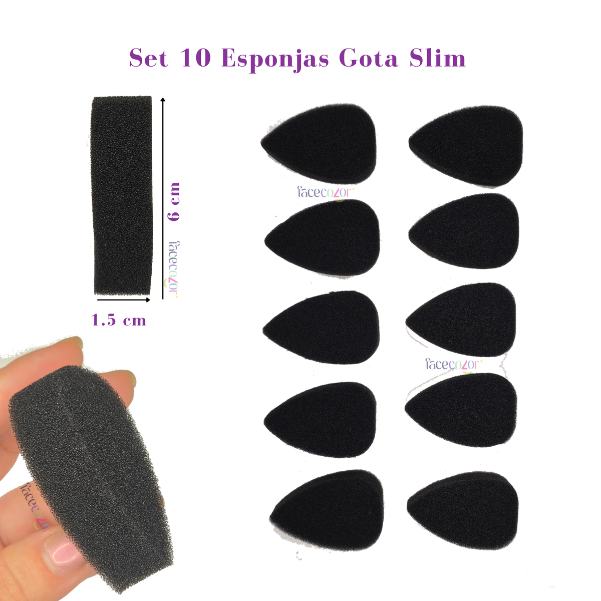 Set 10 Esponjas Gota Slim