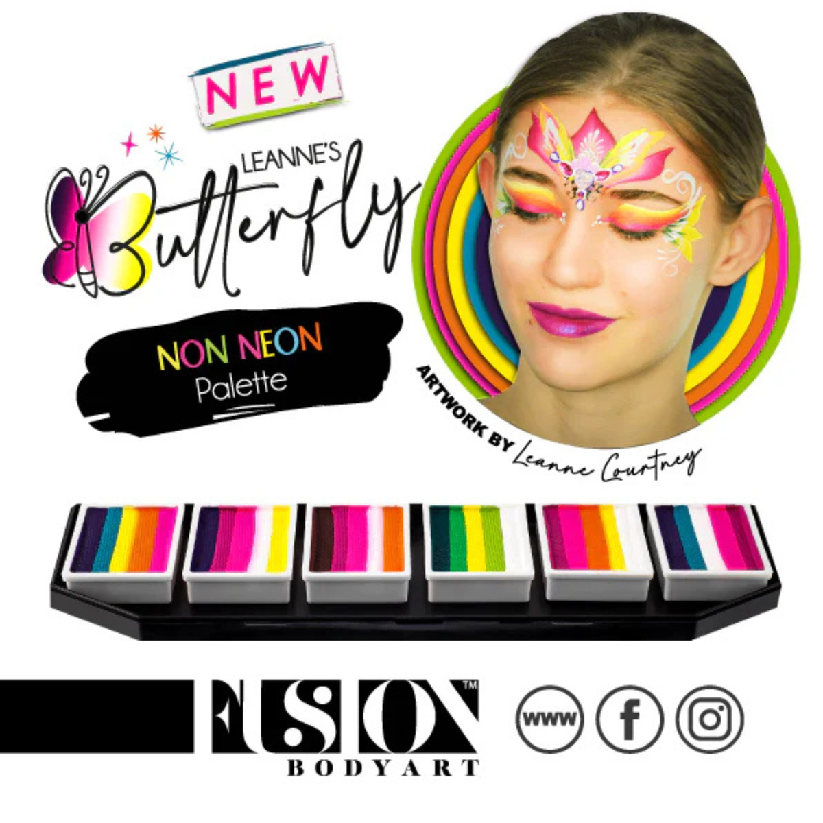 Fusion Body Art & FX - Spectrum Palette Leanne's Butterfly Palette (NO NEON)