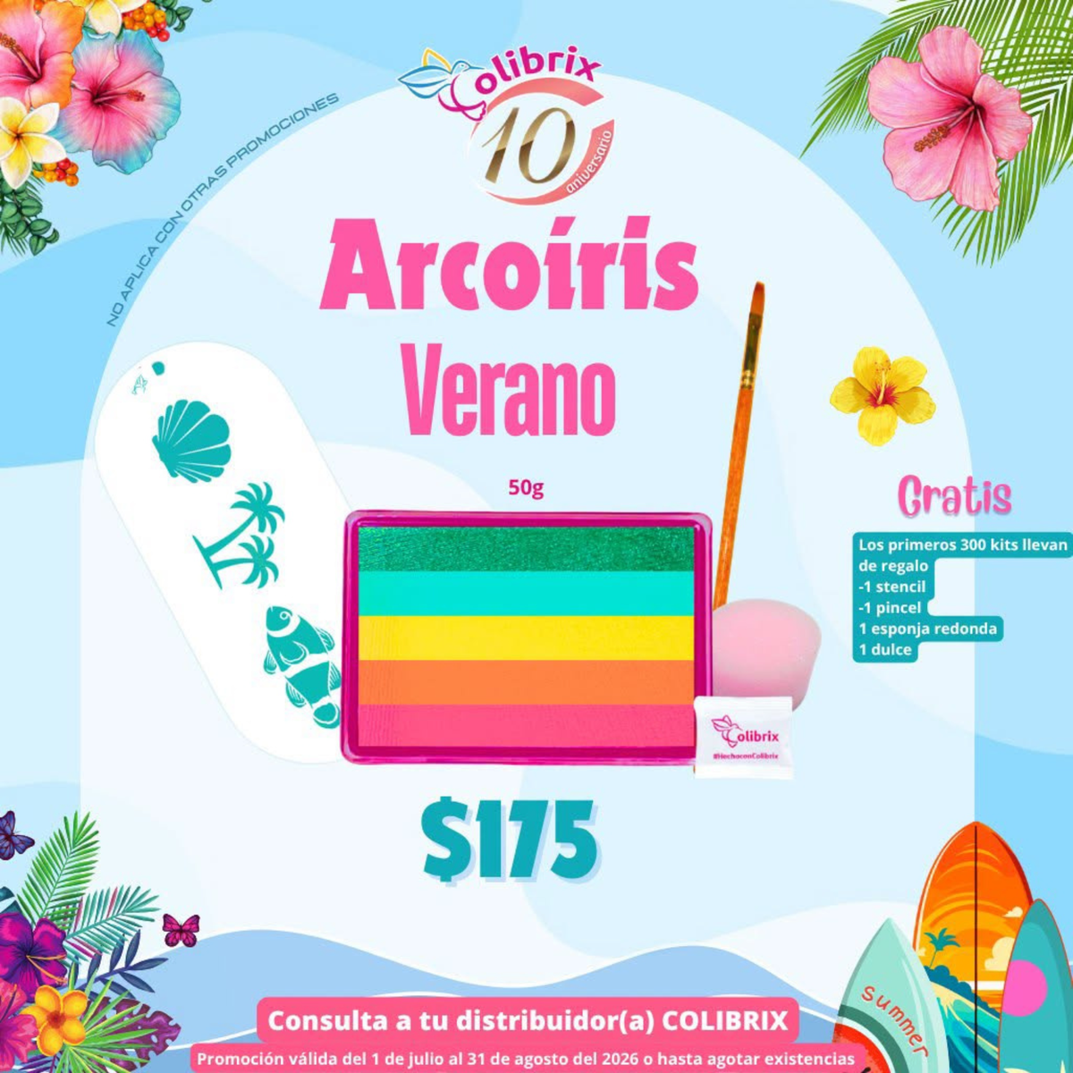 Arcoíris Verano 50gr Colibrix