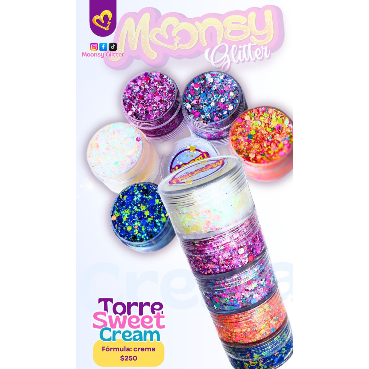 Torre Sweet Cream - Moonsy Glitter (crema)