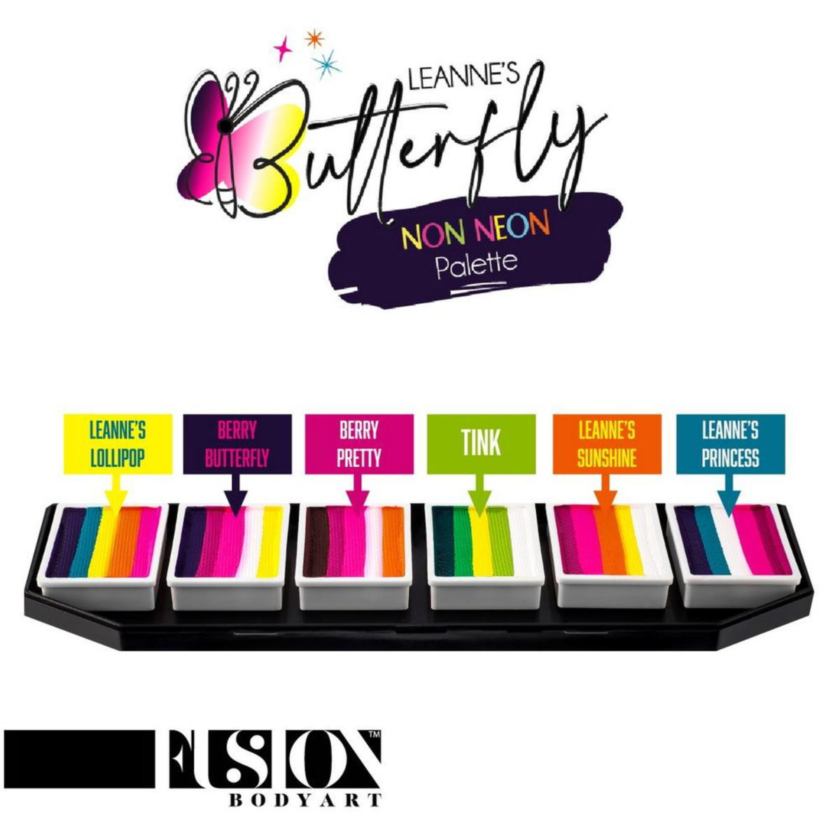 Fusion Body Art & FX - Spectrum Palette Leanne's Butterfly Palette (NO NEON)