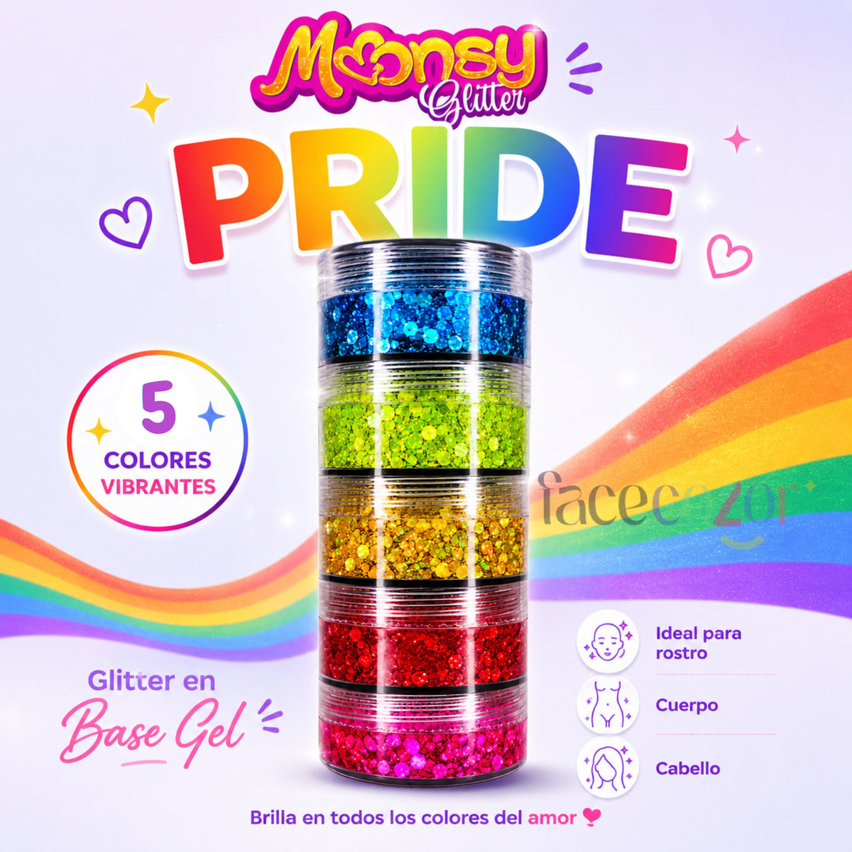 Torre Pride Base Gel Moonsy Glitter