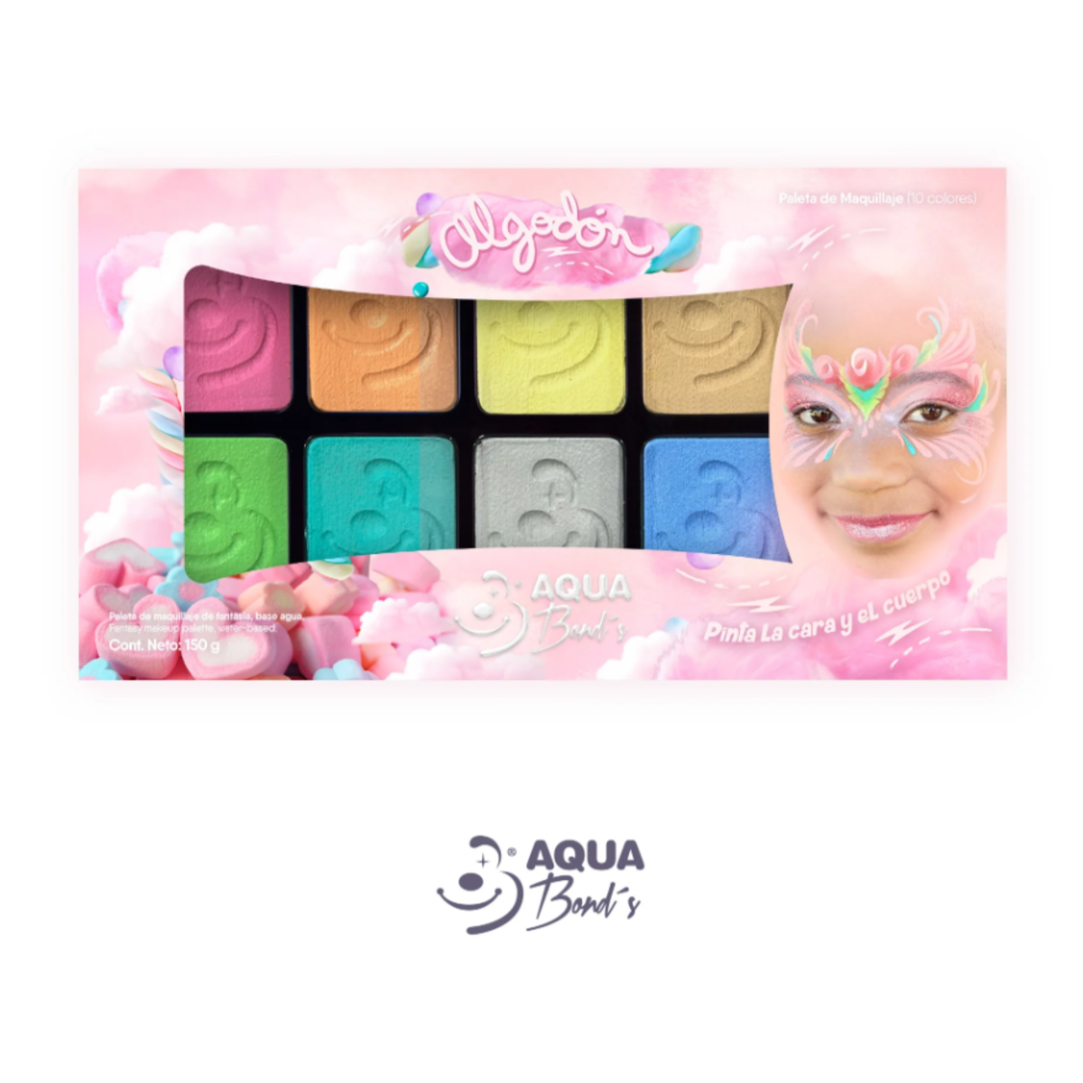 Paleta base agua Aqua Bonds – 10 Colores mate - pastel