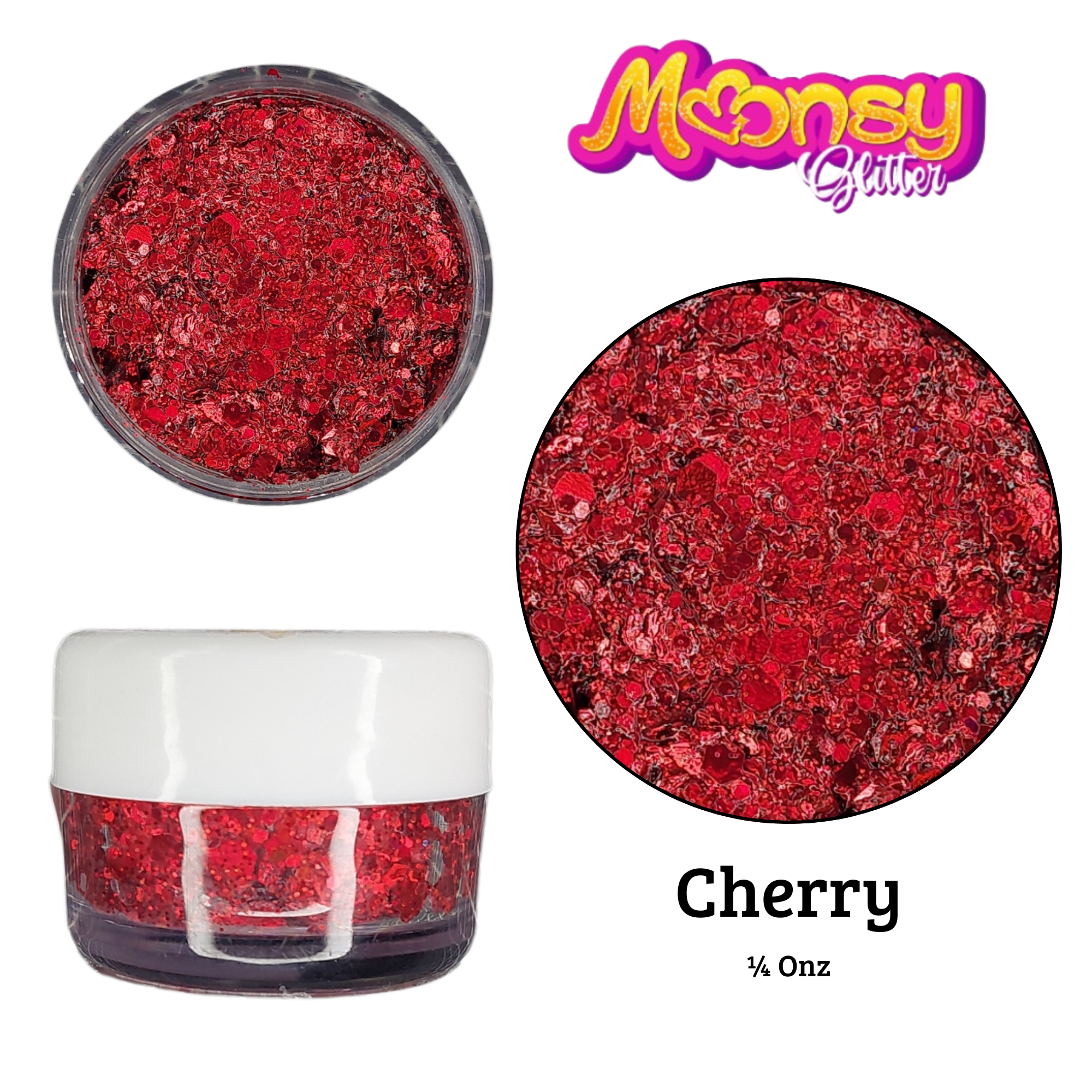 Variedad 1/4 Oz Moonsy Glitter - Base Gel (venta por individual)