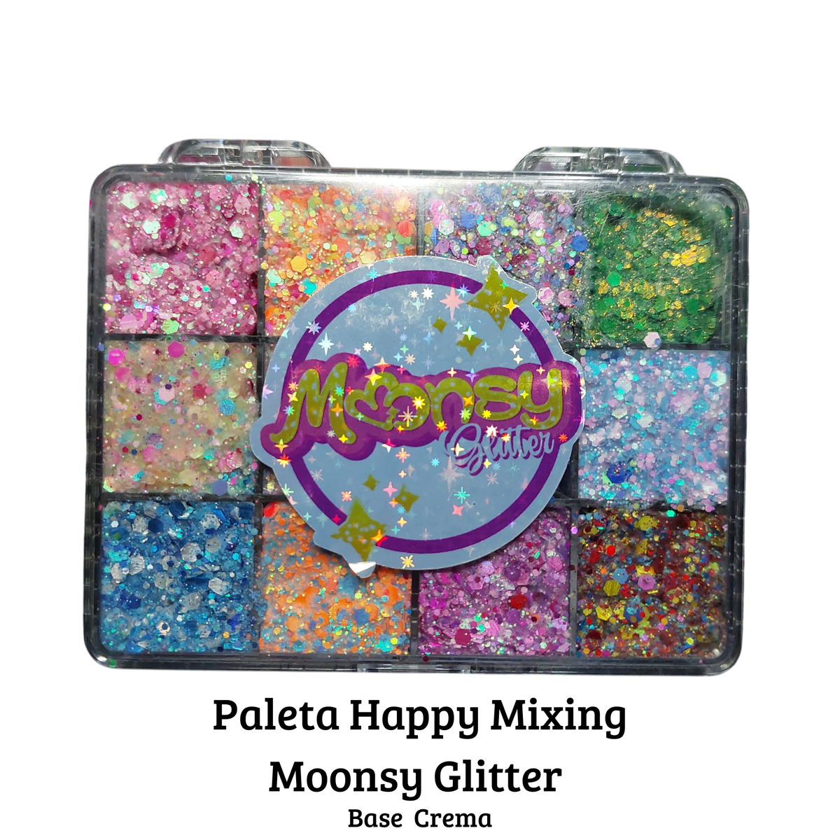 Paleta Happy Mixing Moonsy Glitter (base crema)