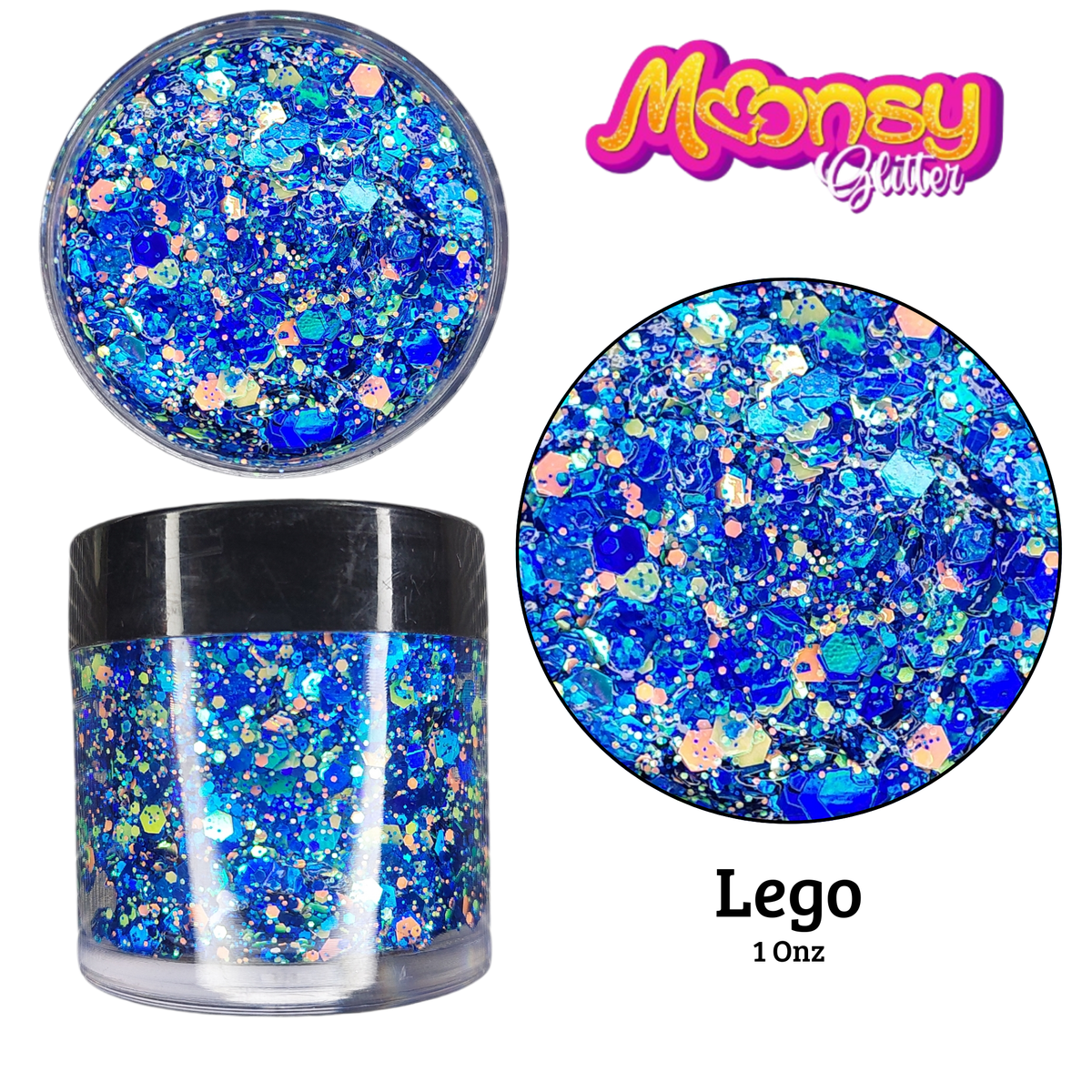 Variedad Onza Moonsy Glitter - Base Gel (venta por invdividual)