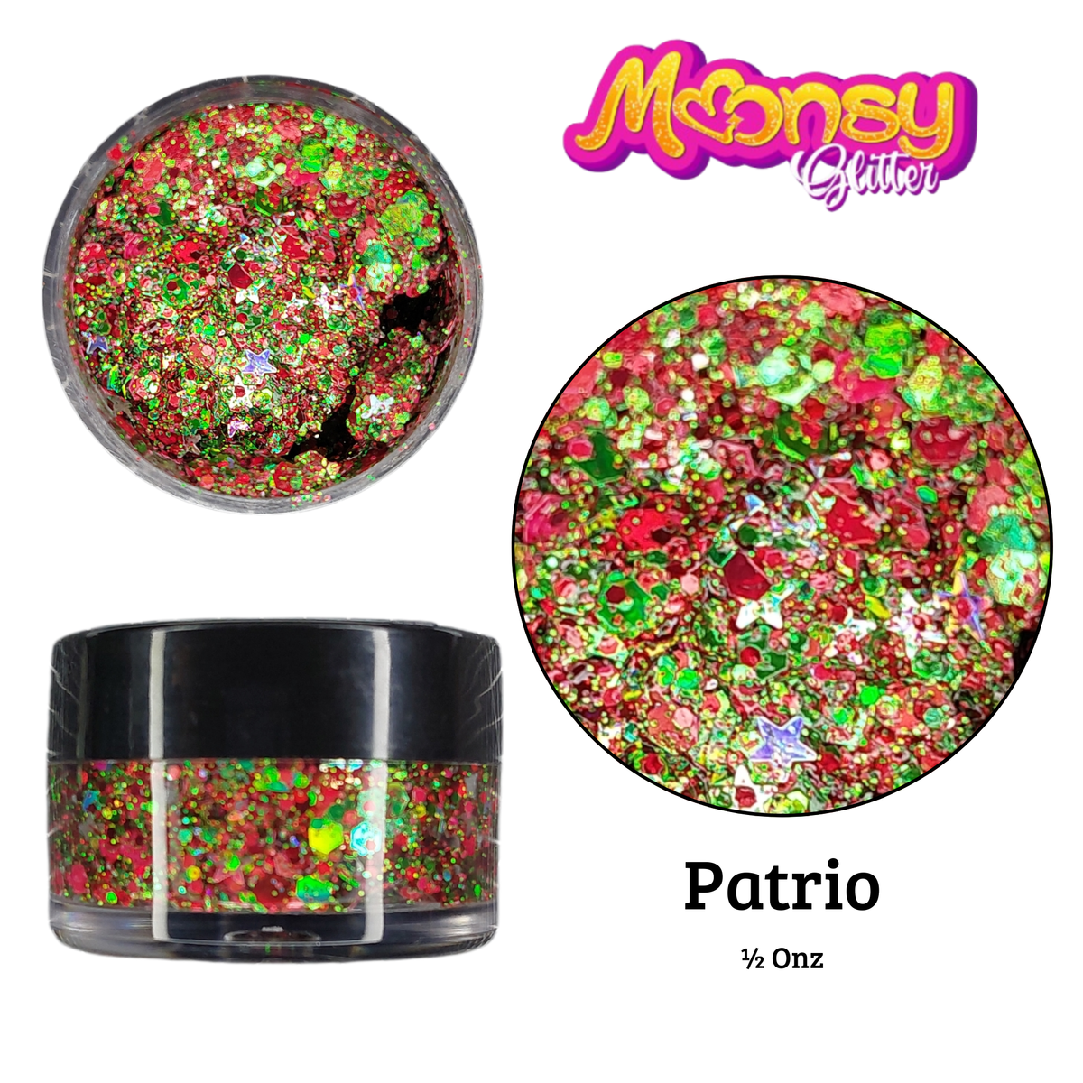 Variedad 1/2 onza  Moonsy Glitter - Base Gel (Venta por individual)