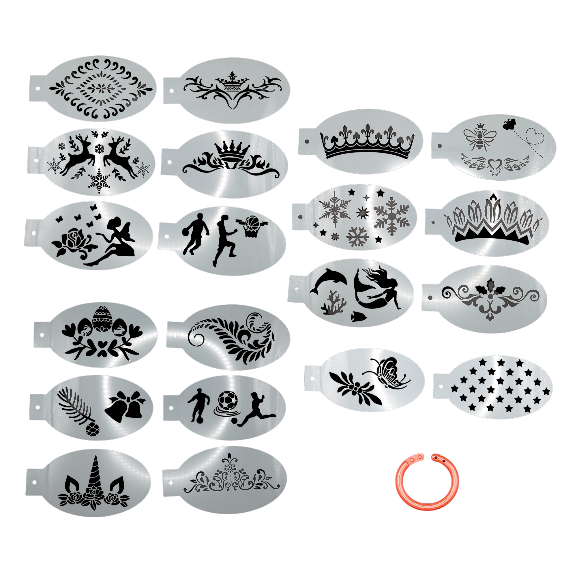 Kit 20 Stencil Fantasía