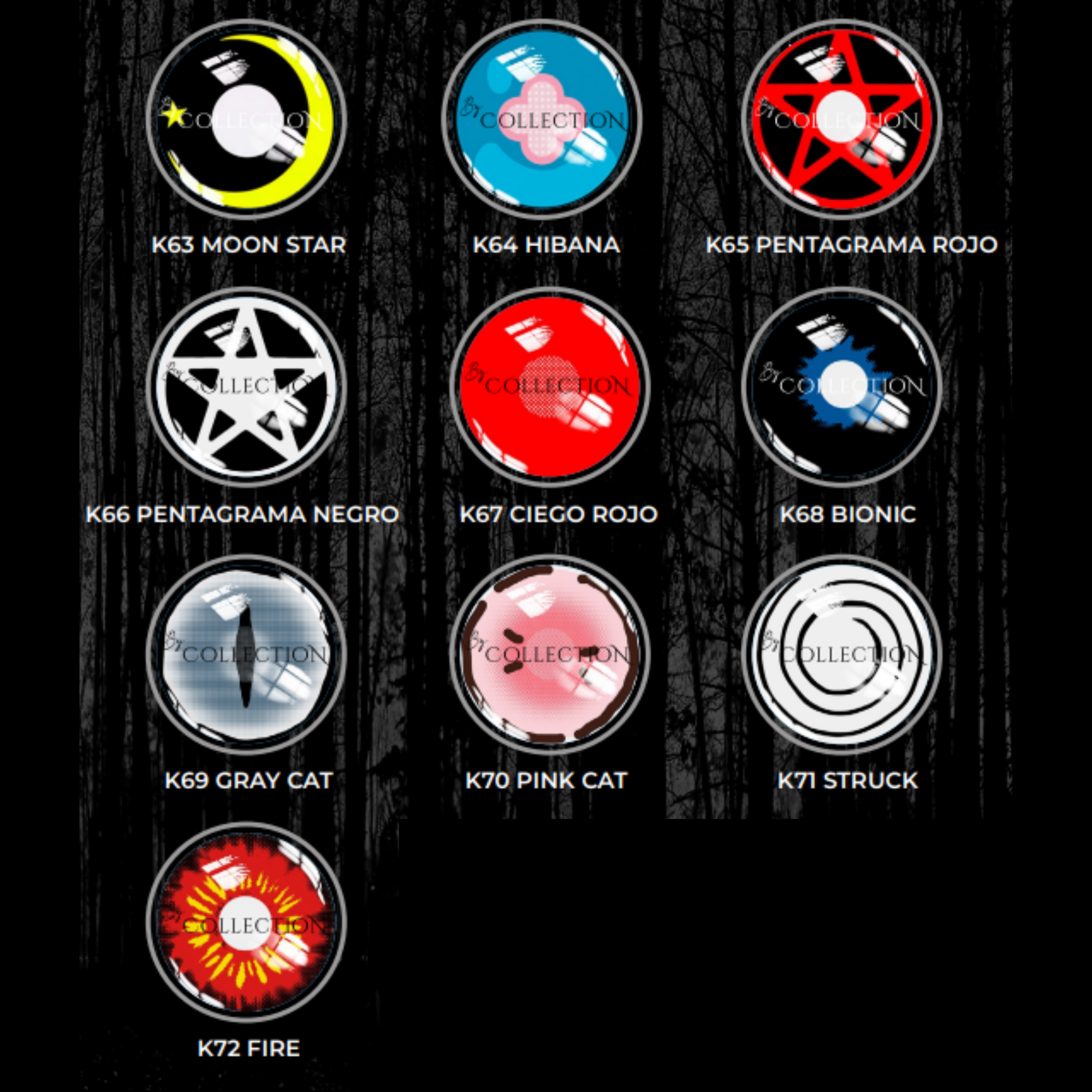 Pupilentes Friki by collection (venta por individual)