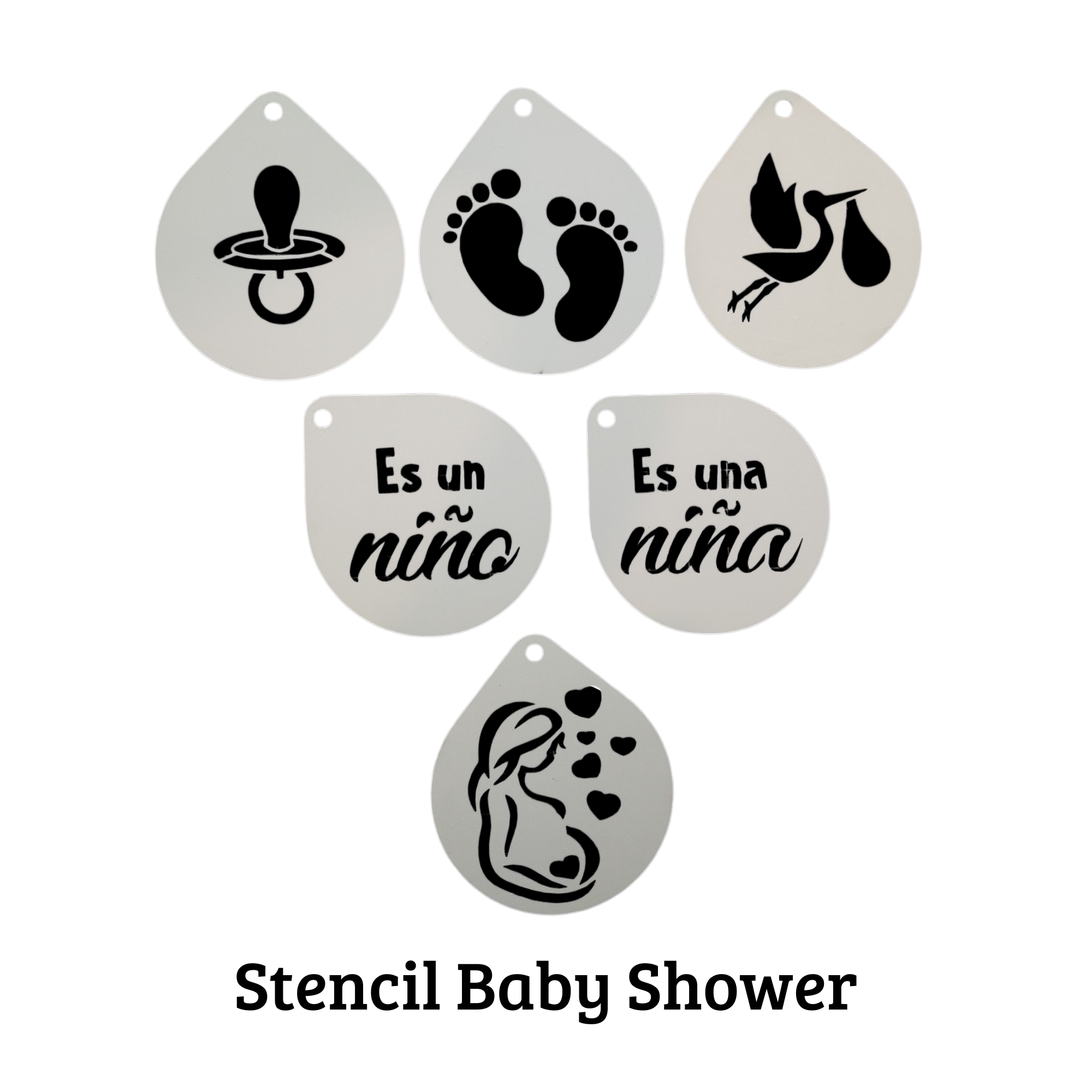 Stencil Baby Shower (venta por individual)