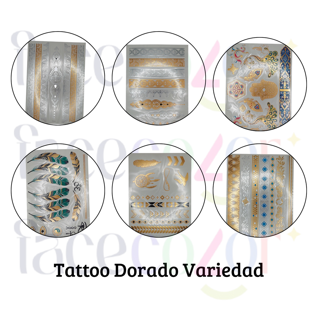 Tattoo Dorados Variedad (venta en individual)