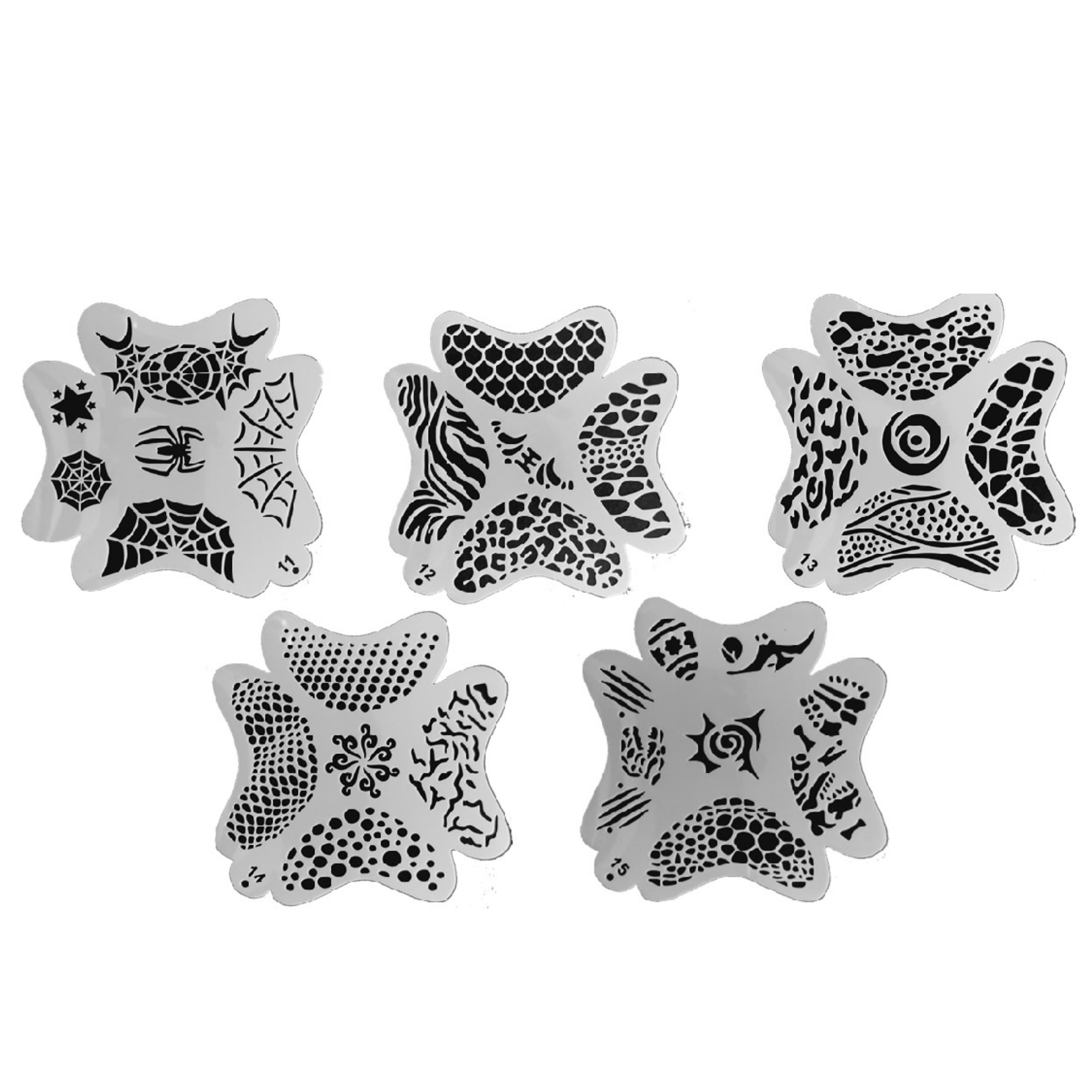 Stencil reutilizable para pintacaritas – Diseños infantiles (Set de 10)